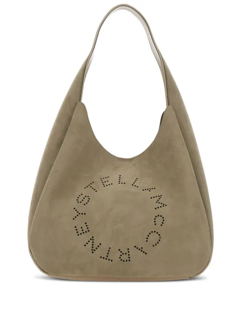 Stella McCartney bolsa de hombro grande con logo perforado