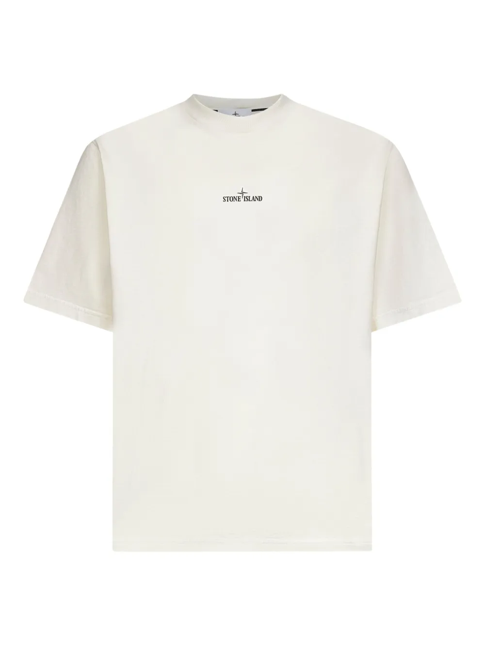 Stone Island T-shirt met logoprint Beige
