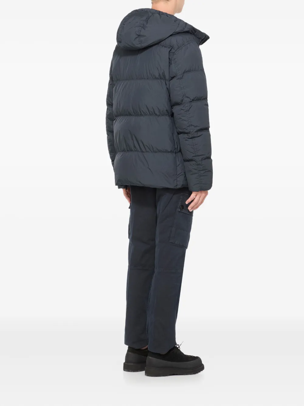 Stone Island 4100011 Crinkle Reps NY gewatteerd jack Blauw