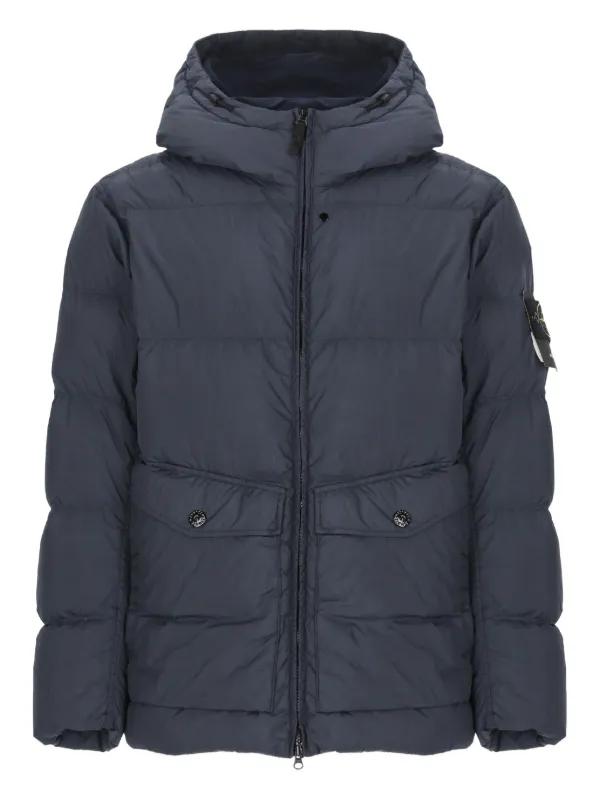 STONE  Crinkle Reps NY フーデッドジャケッ STONE ISLAND (ストーンアイランド) ナイロン フルジップ