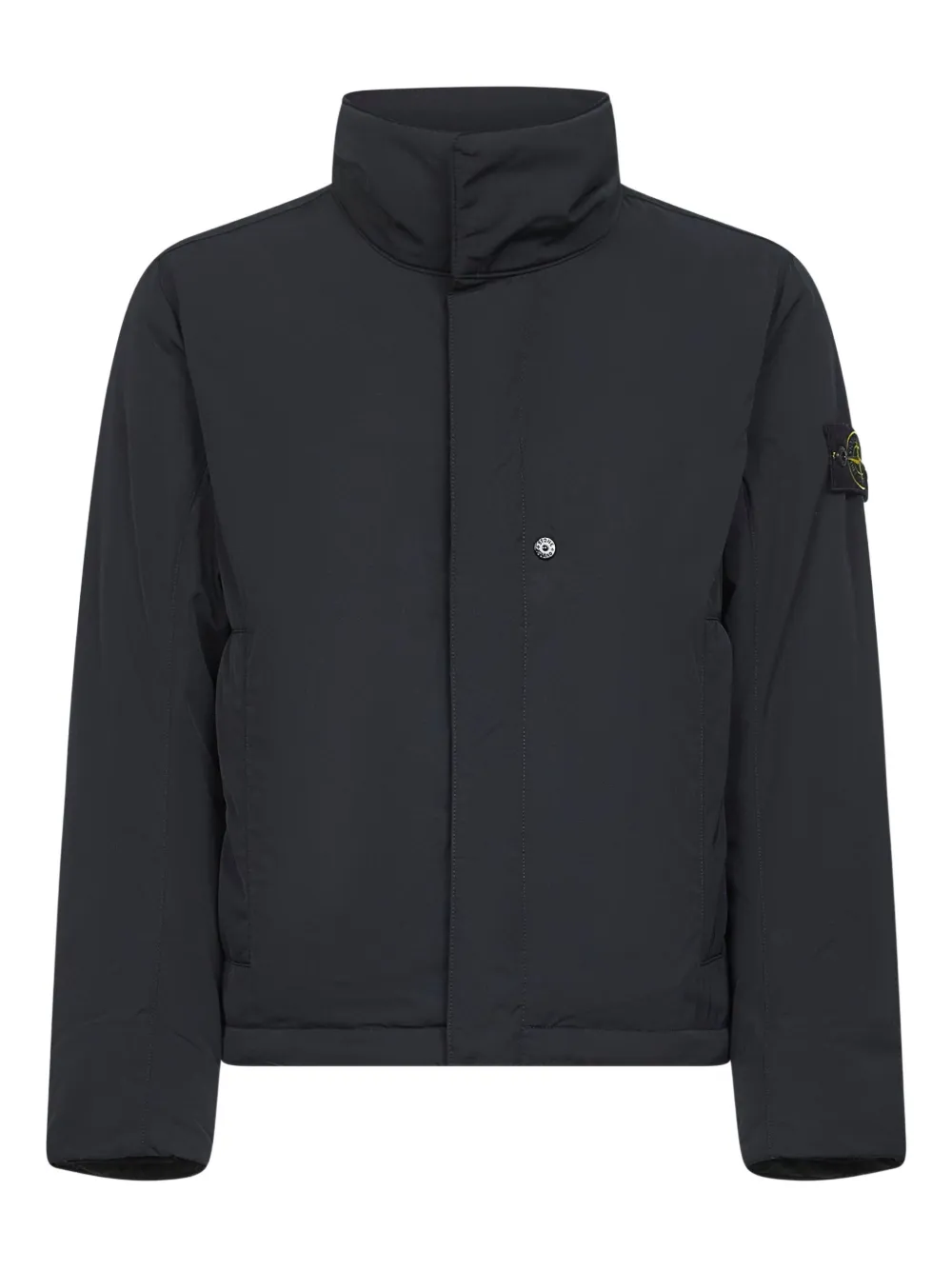Stone Island Gewatteerd jack met opstaande kraag Zwart