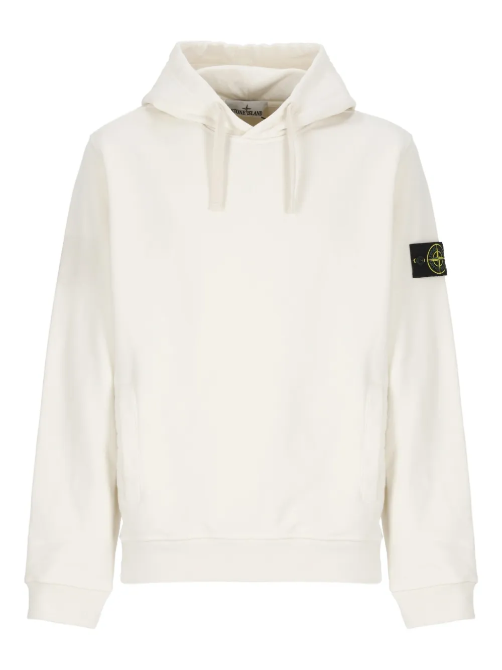 Stone Island 6100029 geborstelde katoenen hoodie Beige