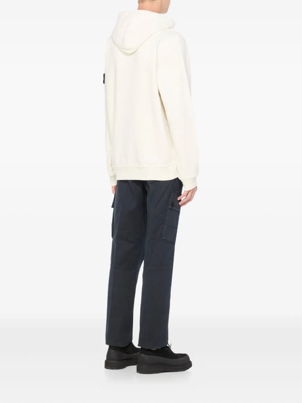 Stone Island 6100029 geborstelde katoenen hoodie Beige