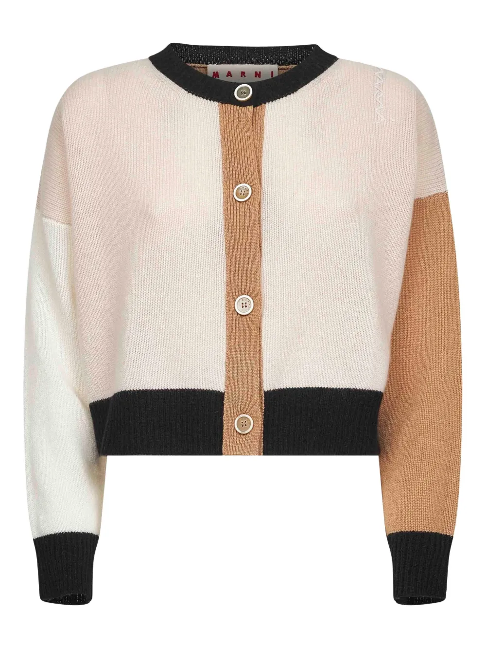 Marni Vest met colourblocking Beige