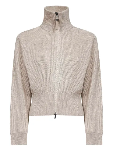 Brunello Cucinelli high-neck zip-front cardigan
