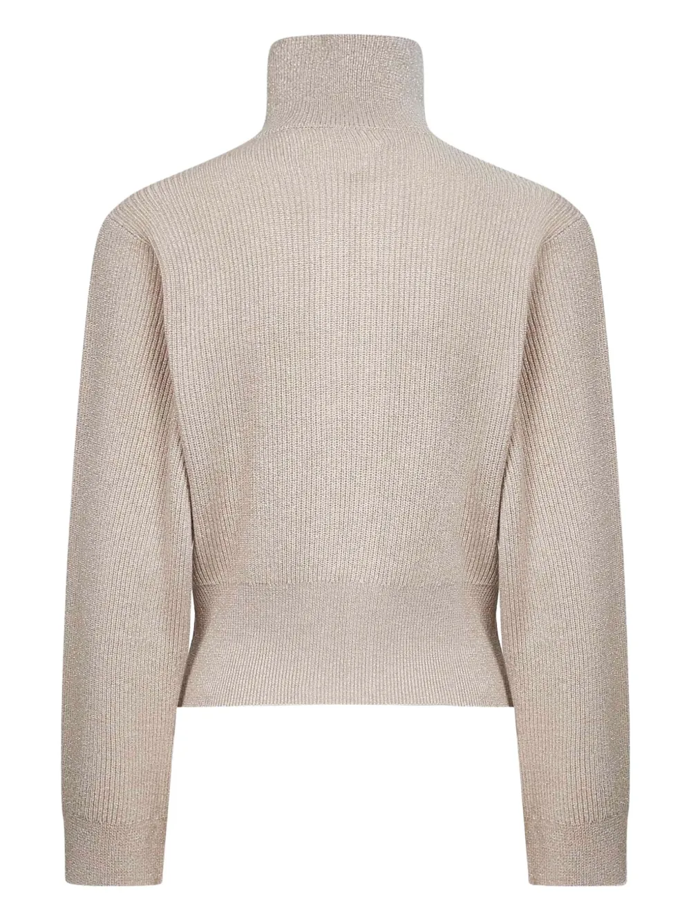 Brunello Cucinelli Vest met hoge hals en rits Beige
