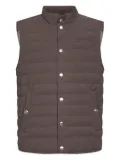 Brunello Cucinelli quilted snap-button gilet - Brown