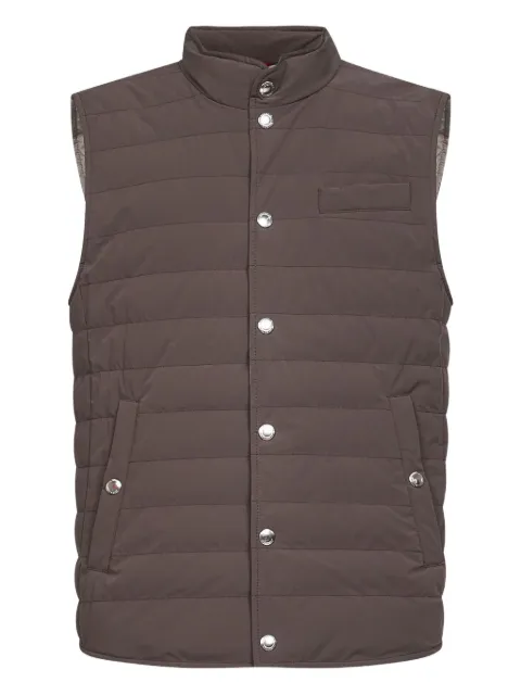 Brunello Cucinelli quilted snap-button gilet