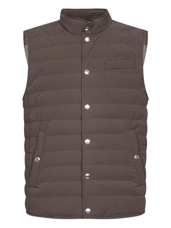 ブルネロ・クチネリ キルティング ベスト Brunello Cucinelli キルティング ベスト | ブラウン | FARFETCH JP