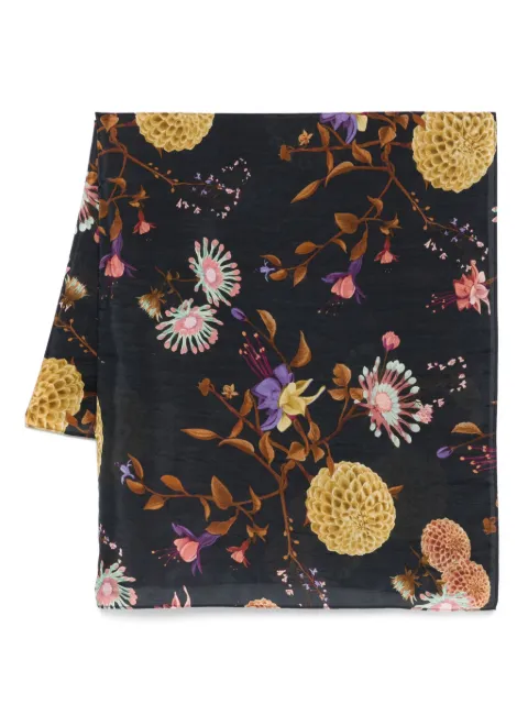 YAVI floral-print silk scarf
