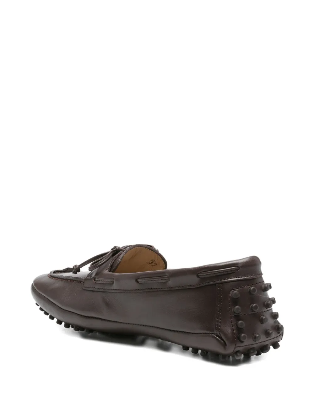 Le Monde Beryl leather boat shoes Brown