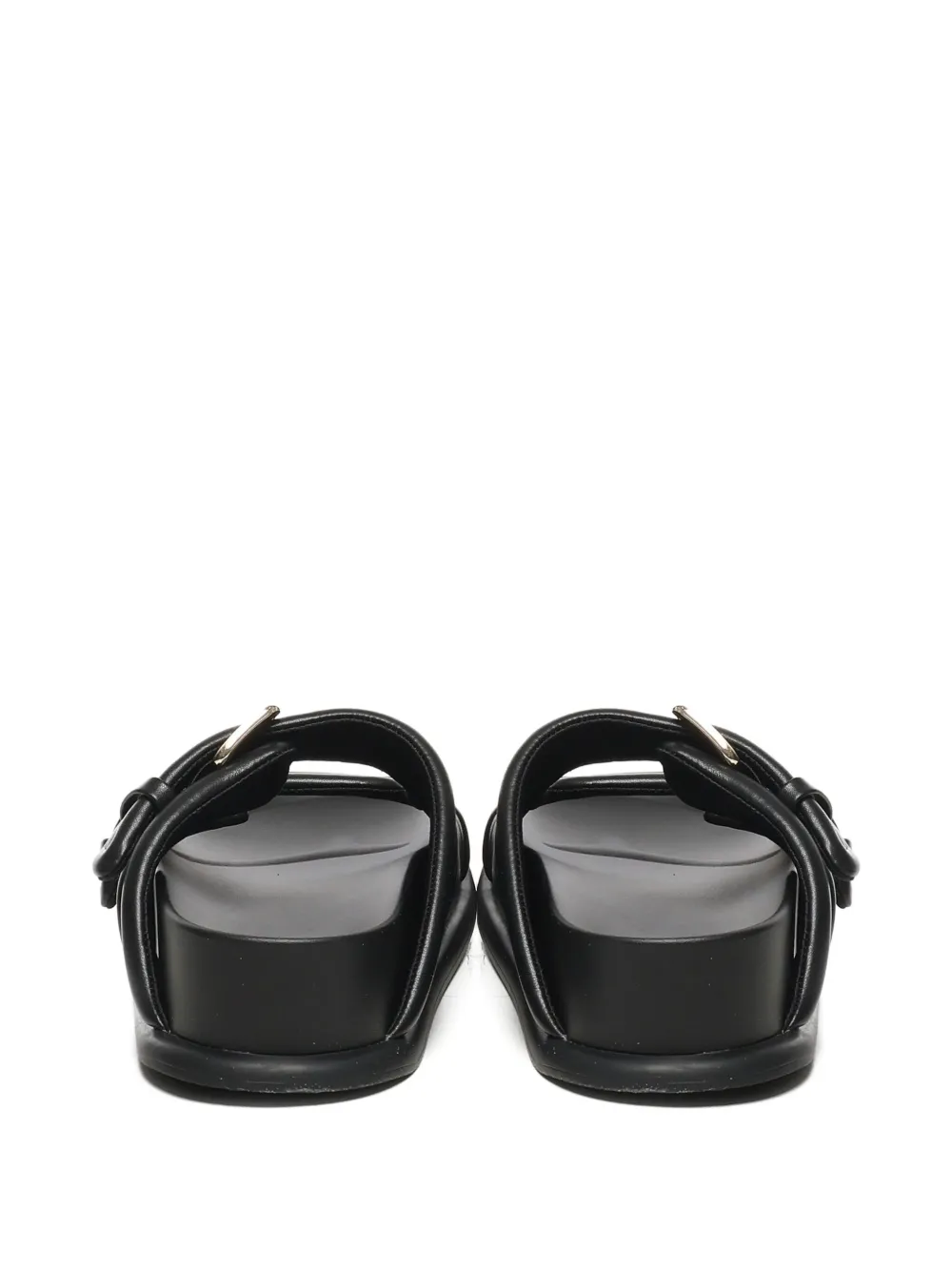 LIU JO buckle-detail platform flat sandals Black