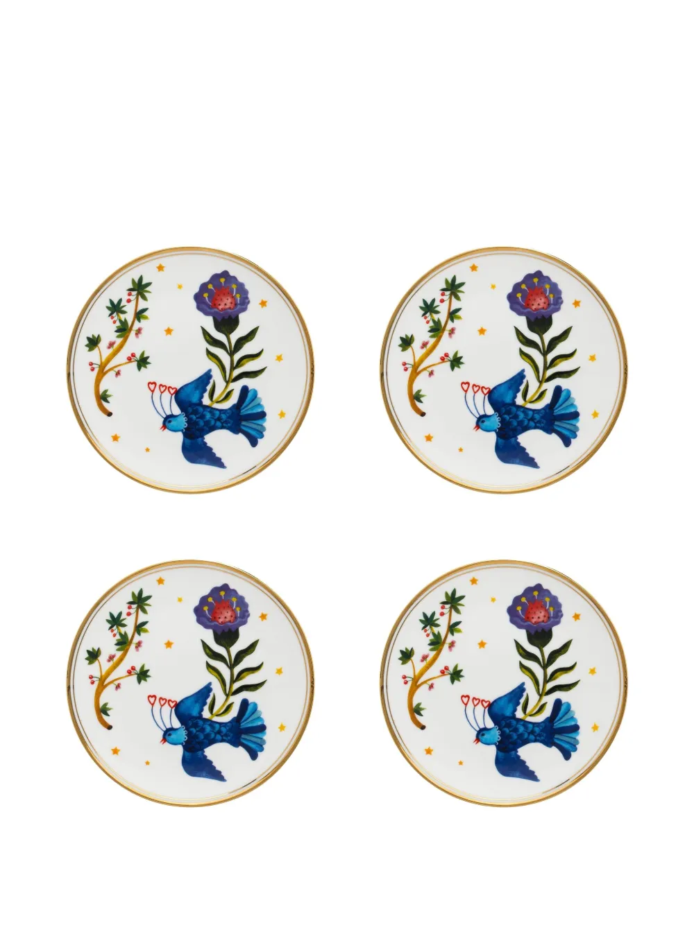 Bitossi Home bird floral plate set | Tableware | Image 2