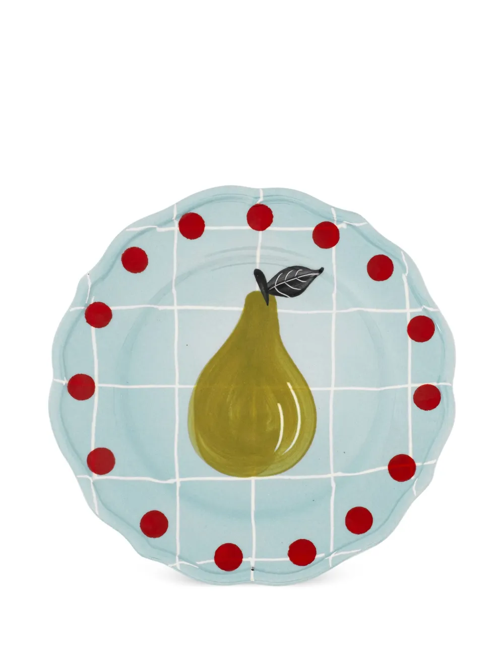 Bitossi Home pear grid scalloped plate set | Tableware | Image 2