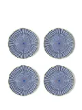Bitossi Home striped-radial plate set - Blue