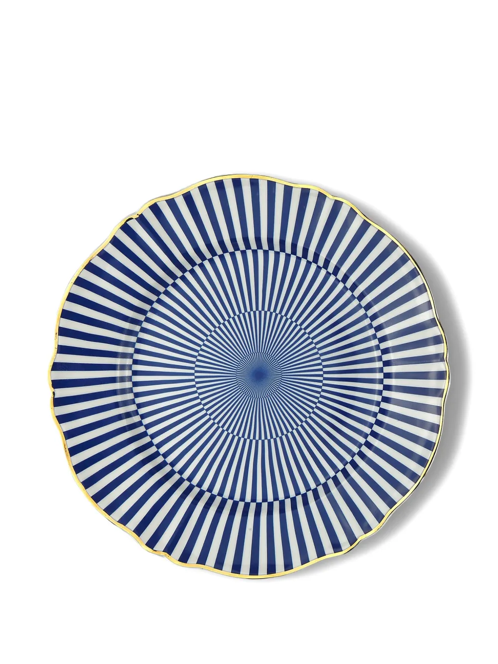 Bitossi Home Striped-radial Plate Set In Blue