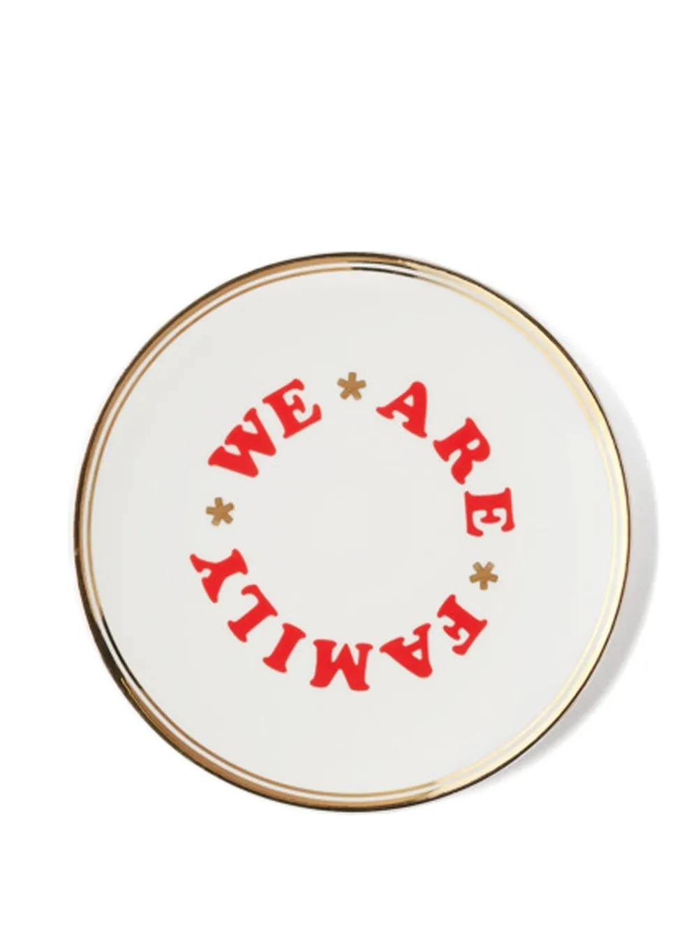 Bitossi Home We Are Family Plates (set Of Six) In White
