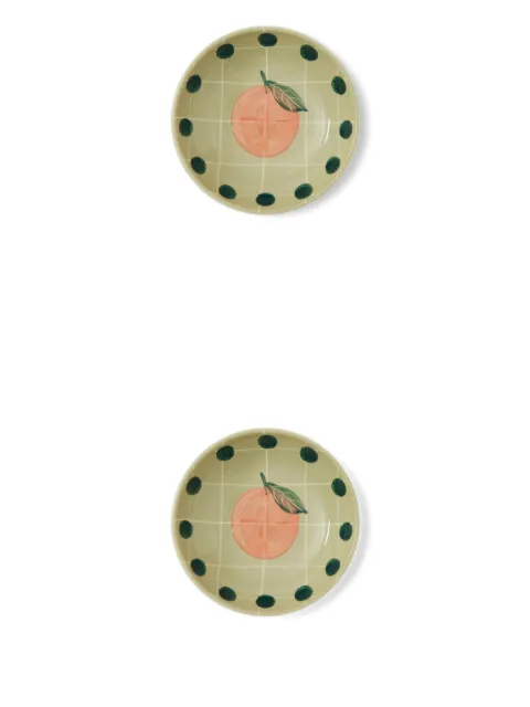 Bitossi Home juego de dos boles con naranja estampada