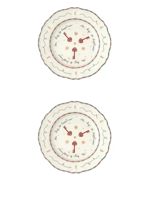 Bitossi Home key-print plates (set of two)