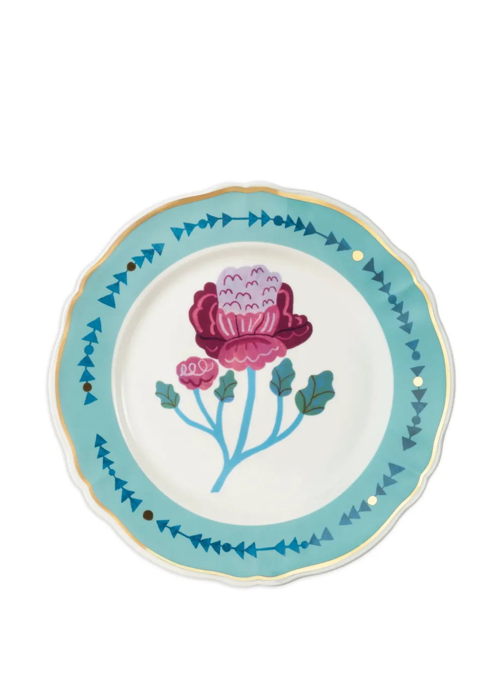 Bitossi Home Floral-print Plates (set Of Two) In Blue