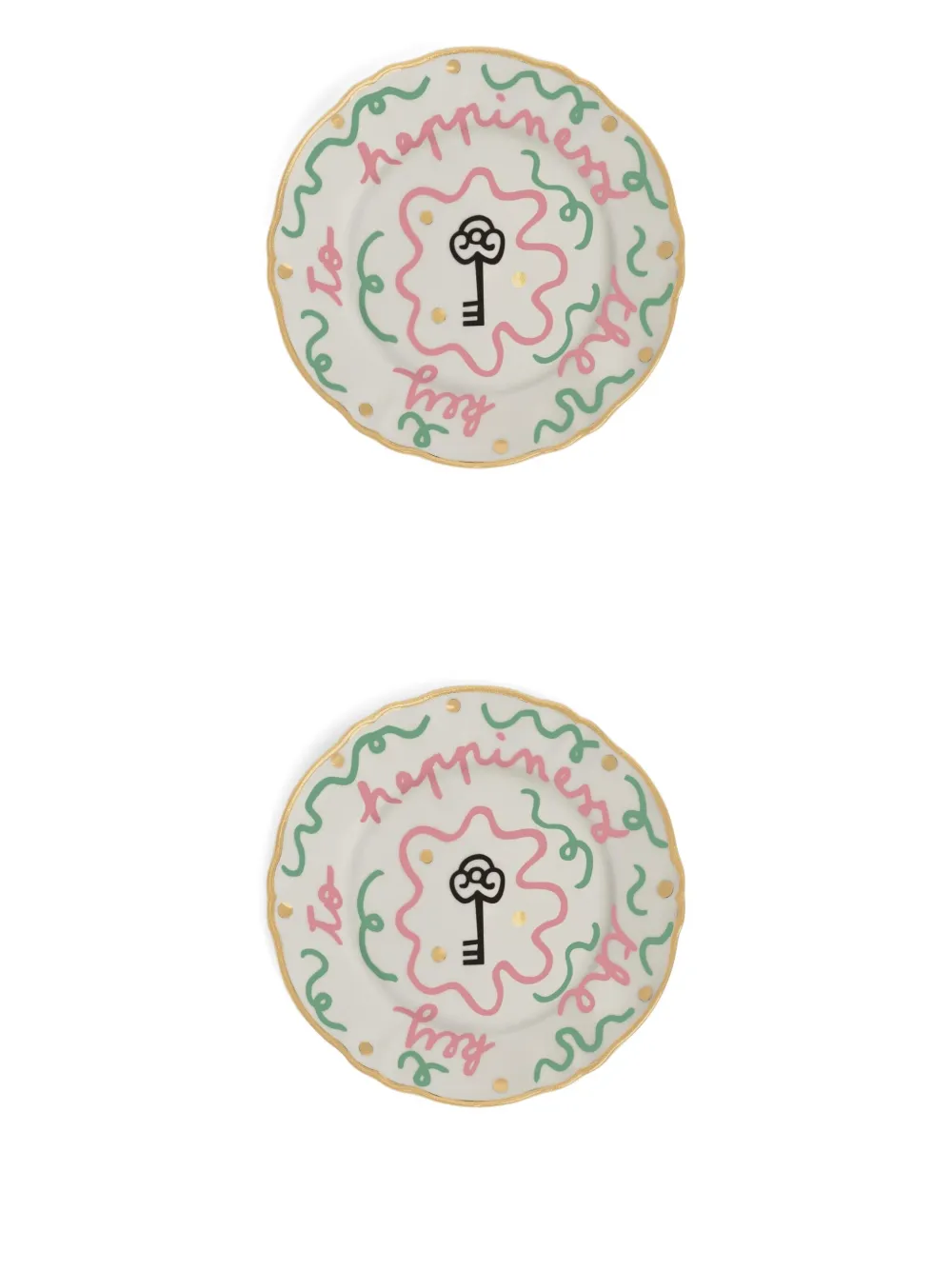 Bitossi Home Key-print plate (set of two) | White | Image 1
