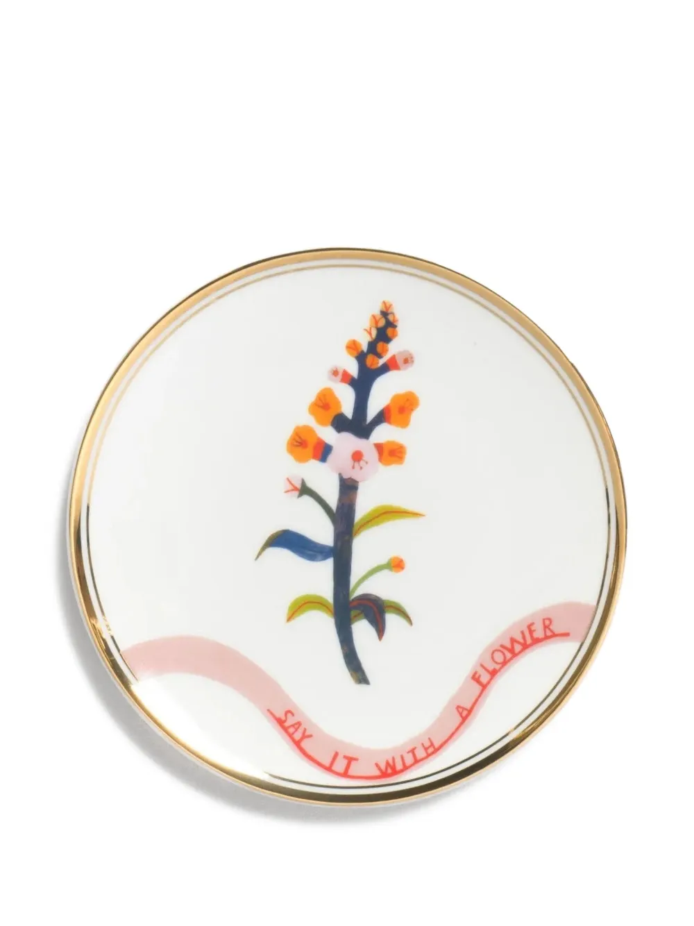 Bitossi Home Botanica Porcelain Dessert Plates (set Of Four) In White