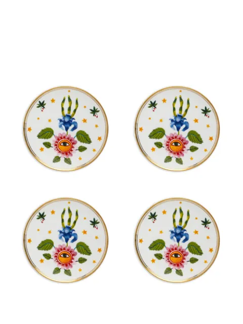 Bitossi Home eye-flower plates (set of four)