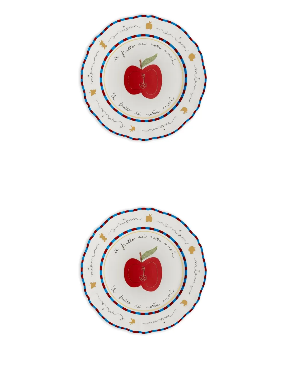 Bitossi Home apple-print scalloped plates (set of two) | Tableware | Image 2