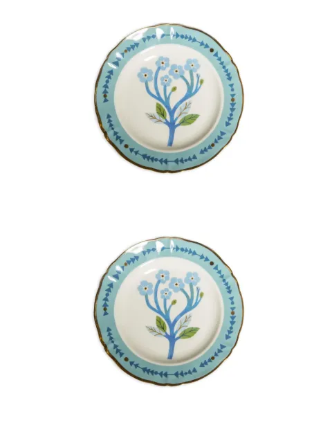 Bitossi Home floral-print rim plates (set of two)