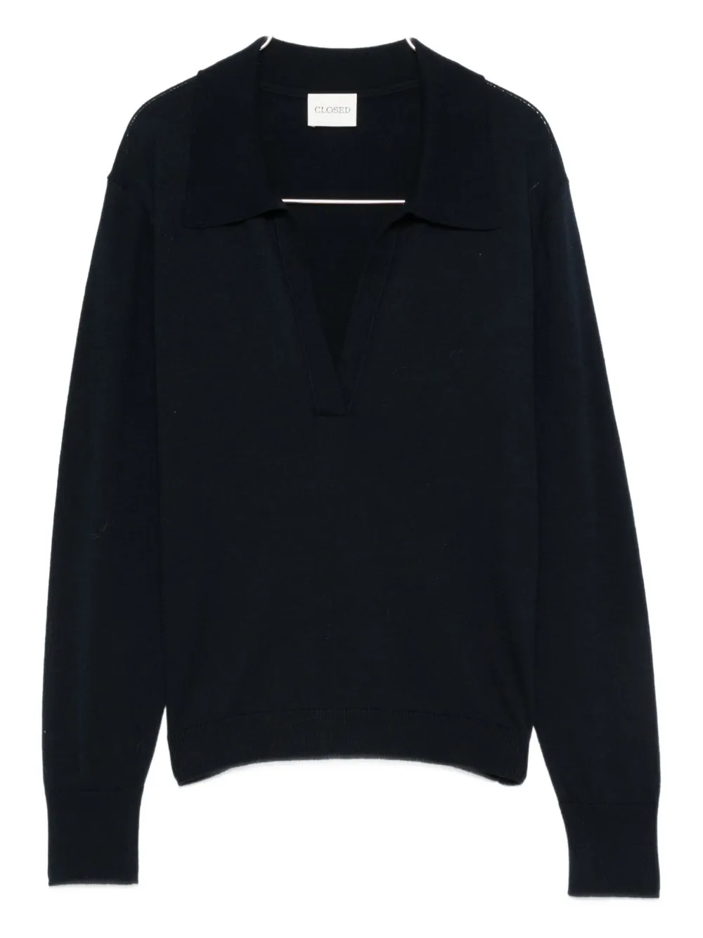 Closed Cotton And Cashmere Blend Sweater In Blue