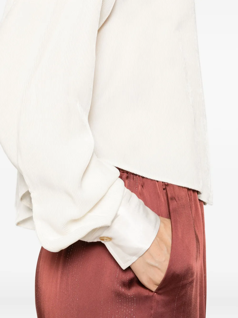 Forte Blouse met lange mouwen Beige