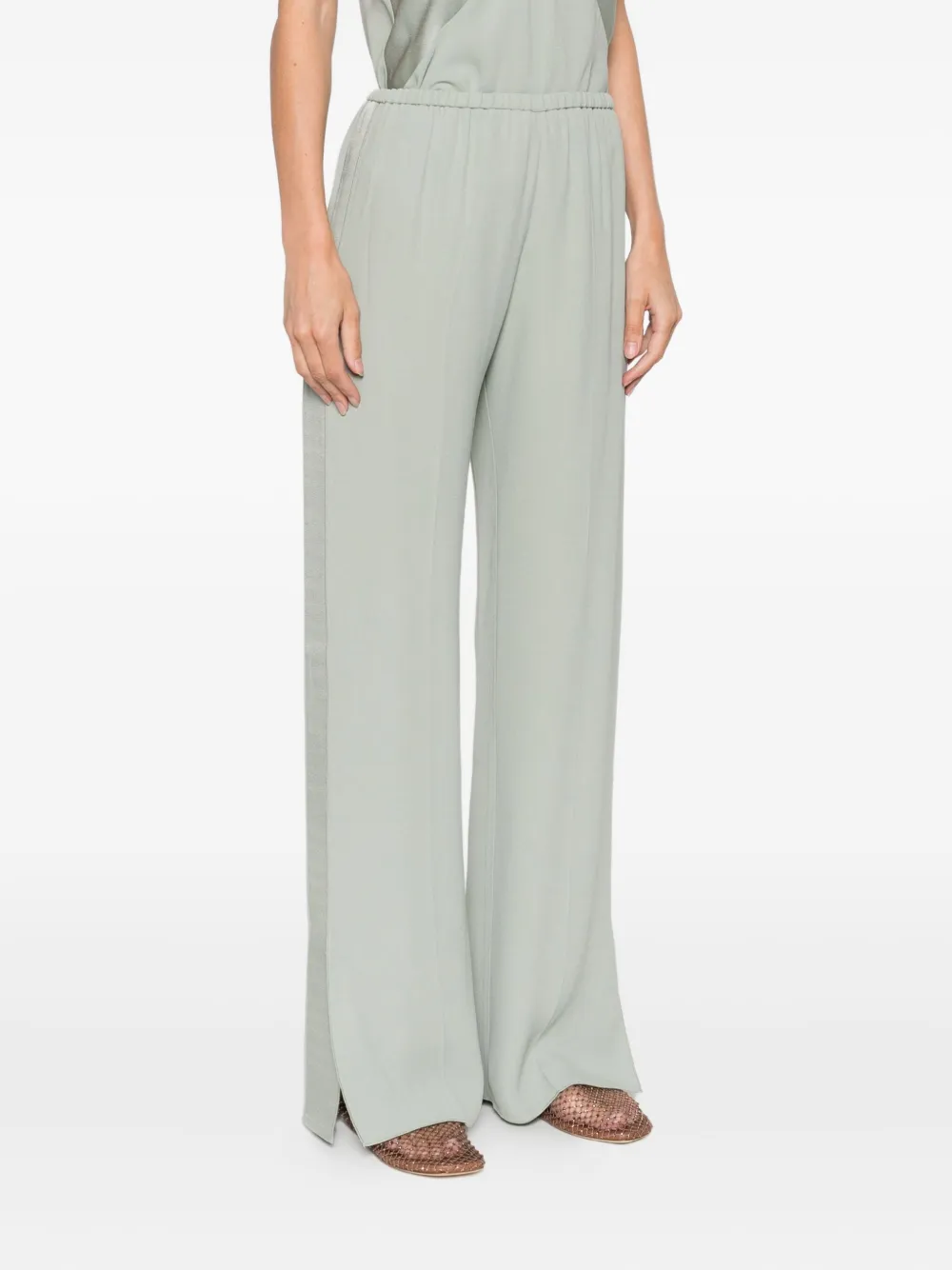 Forte Broek met elastische taille Groen