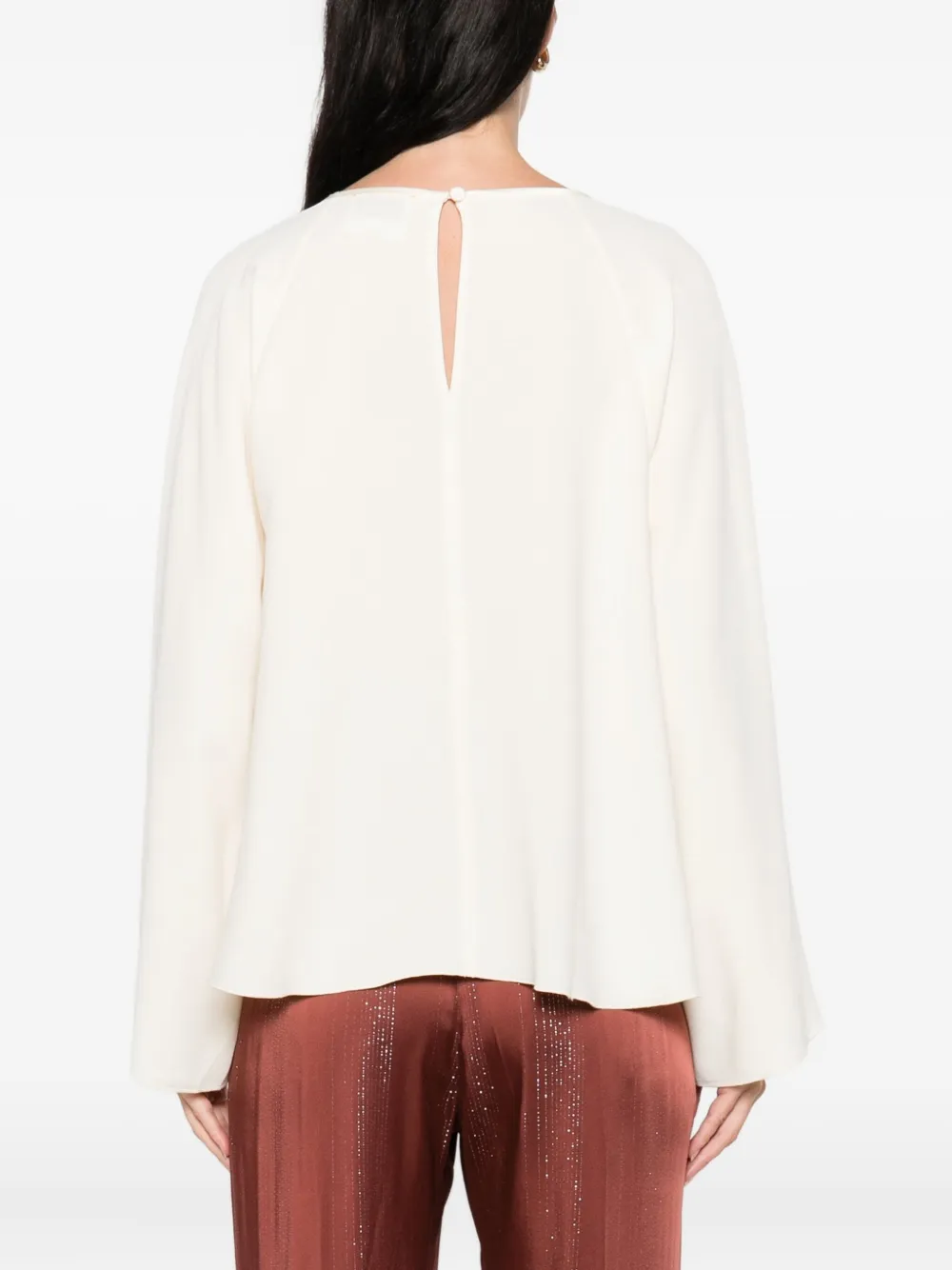 Forte Forte Round-neck Blouse In Neutral