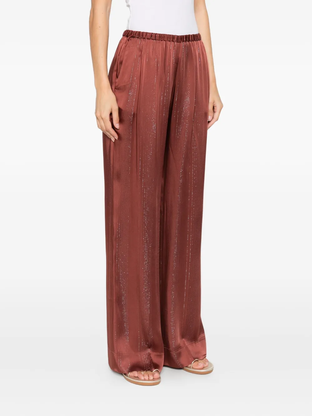 Forte Broek met metallic-effect Bruin
