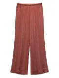 Forte Forte metallic-finish trousers - Brown