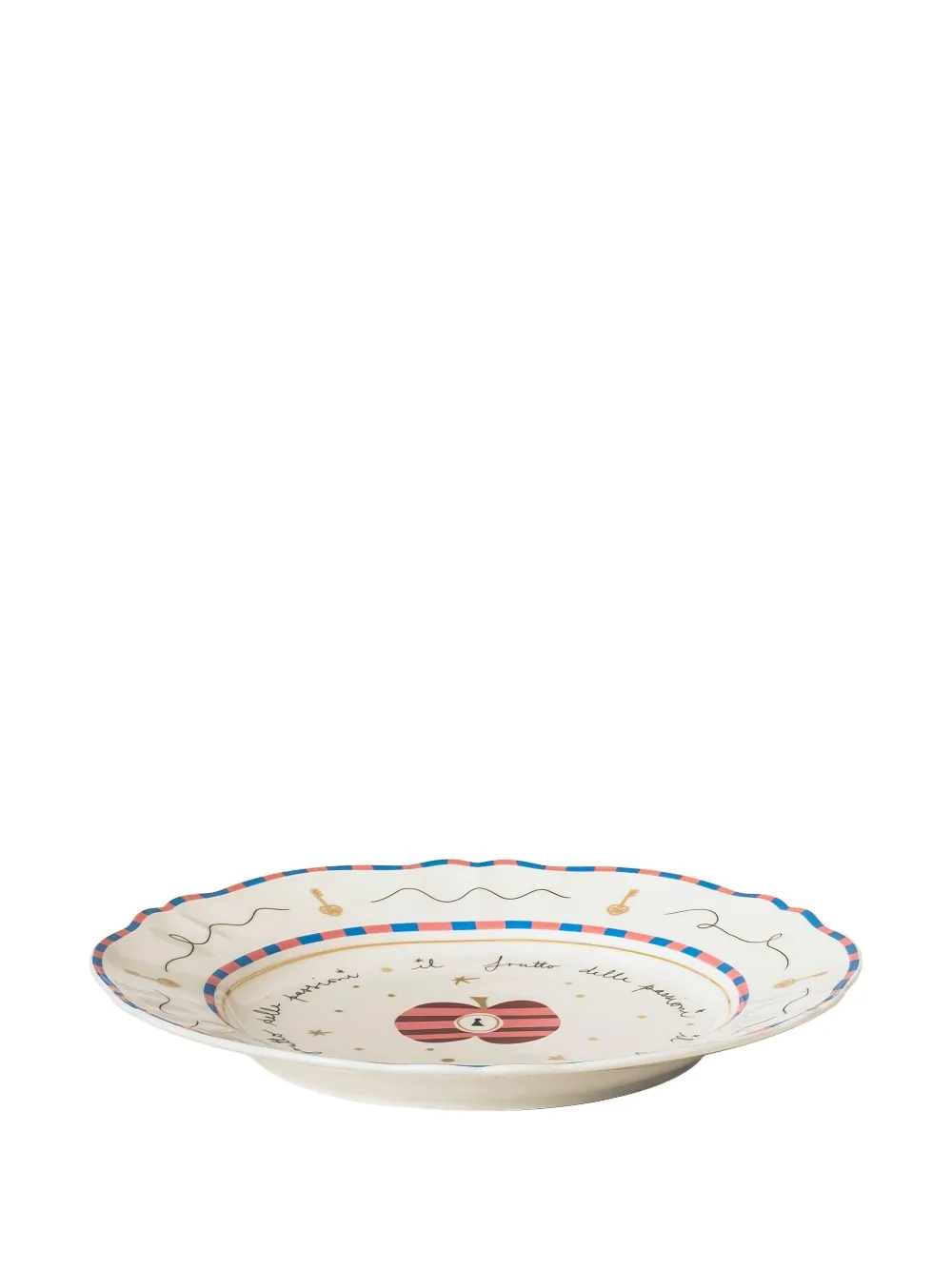 Bitossi Home Apple-print Plates (set Of Two) In White