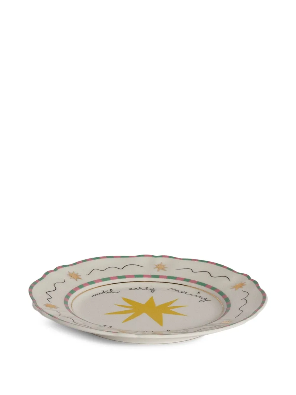 Bitossi Home Star-print Plate In White