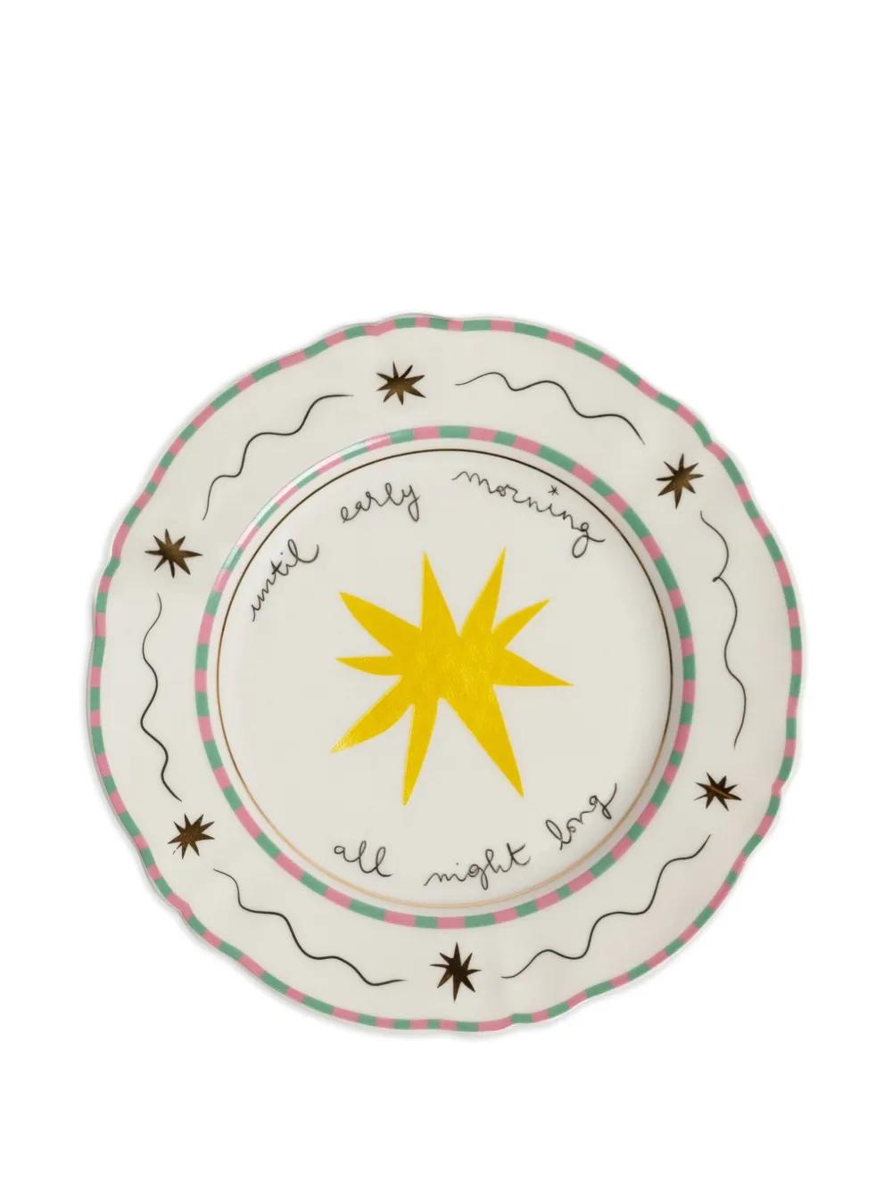 Bitossi Home Star-print Plate In White