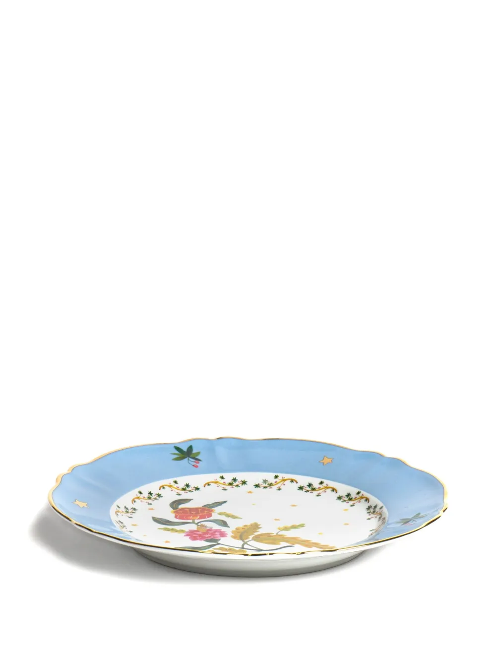 Bitossi Home Floral-print Plate Set In Blue
