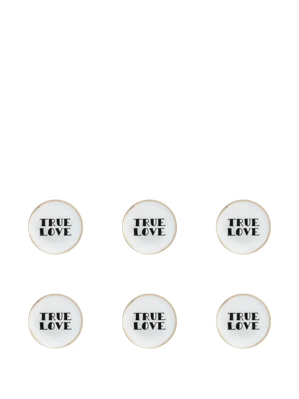 Bitossi Home True Love Plates (set Of Six) In White