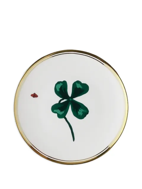 Bitossi Home four-leaf clover gold-rim plate (17cm)