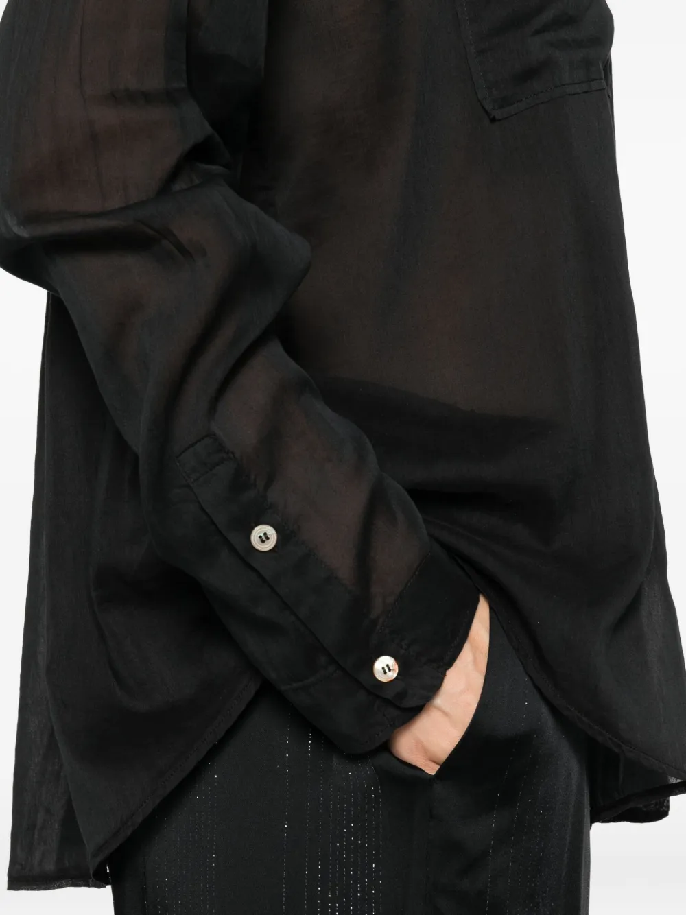 Forte Forte Button-fastening Pocket Shirt In Black