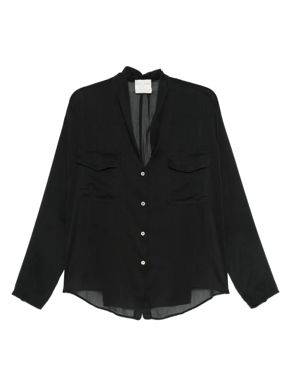 Forte Forte button-fastening pocket shirt - ブラック Forte Forte button-fastening pocket shirt - ブラック