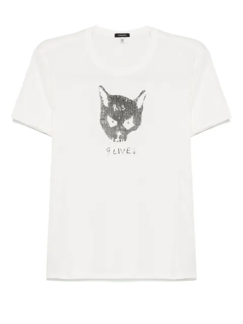 R13 キャットスカル Tシャツ