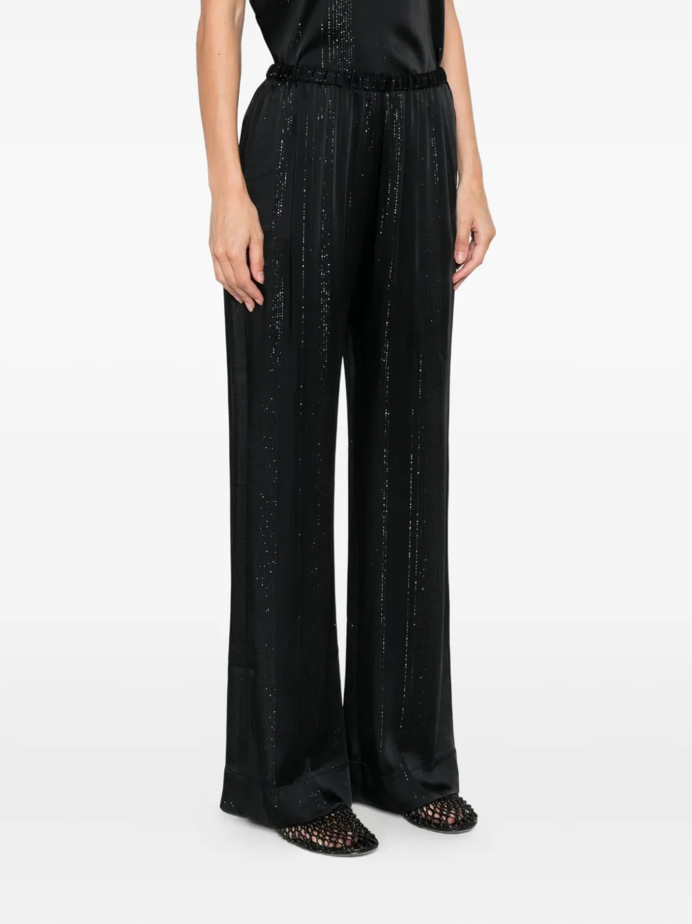 Forte Forte Embellished Trousers In Black