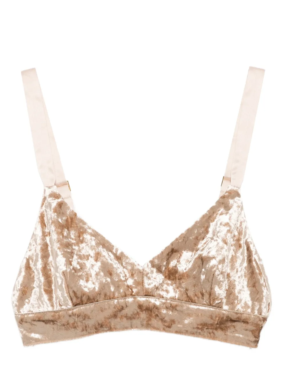 Forte Triangel bh met fluwelen textuur Bruin