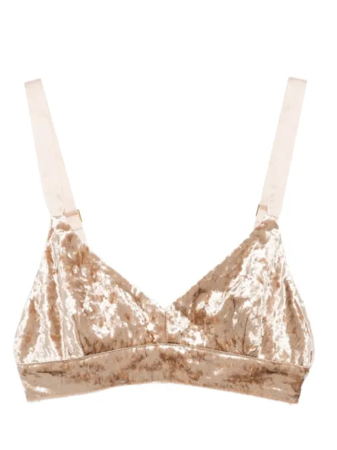 Forte Forte velvet-texture triangle bra
