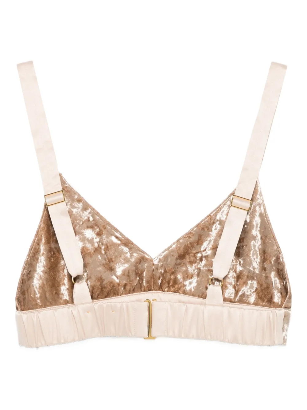 Forte Triangel bh met fluwelen textuur Bruin