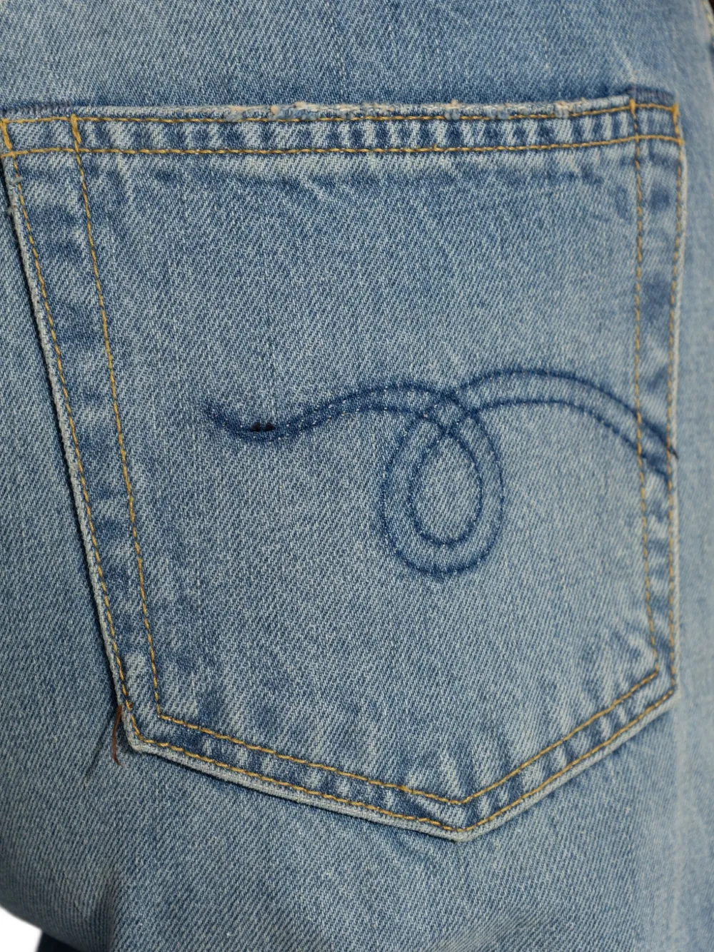 R13 embroidered-pocket jeans Blauw