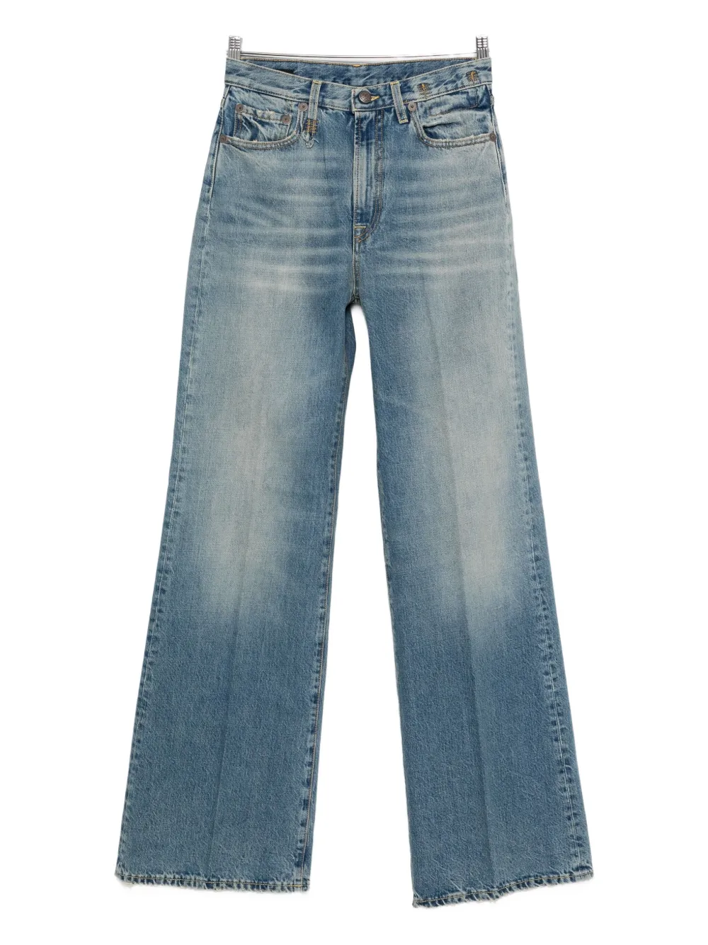 R13 embroidered-pocket jeans Blauw